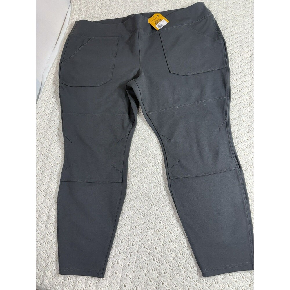 Carhartt Pants Womens 3X Gray BN2482-W Force Fitted Work Leggings Pockets NEW